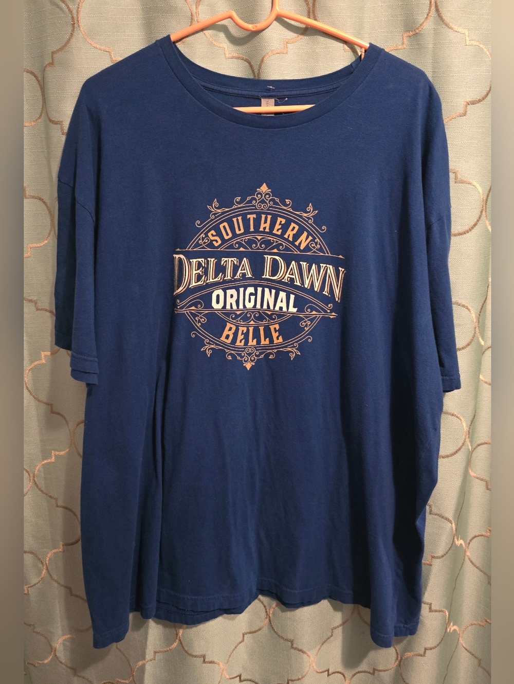 Next Level Apparel Bright Blue Women's 3XL Graphic Tee Southern Belle Delta Dawn